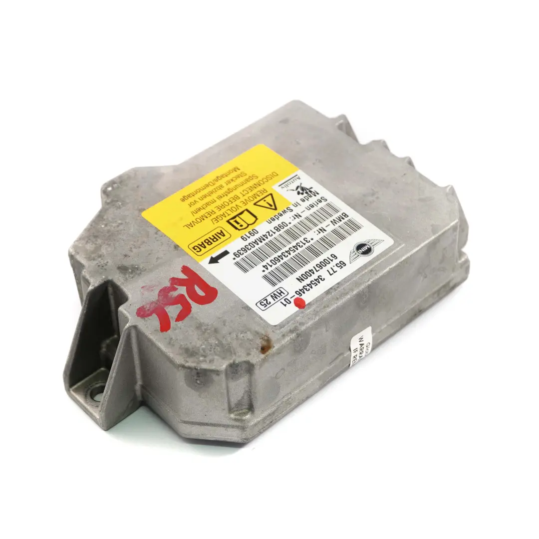 Mini Cooper One R55 R56 R58 R60 R61 Airbag ECU Control Module - SKU 3454346 - Part number 3454346