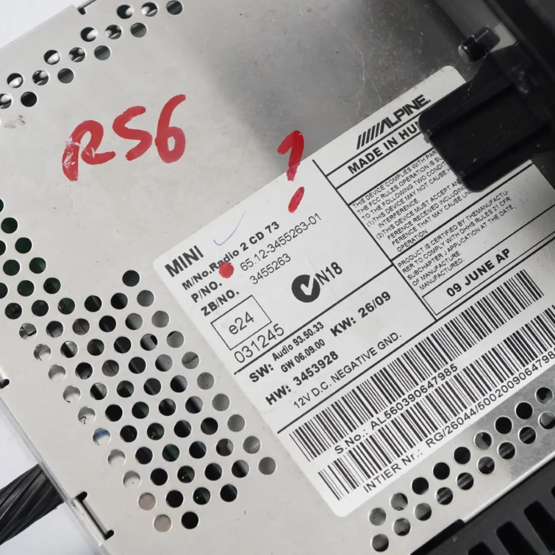 Radio Boost CD Joueur Appareil de Commande pour Mini Cooper One R55 R56 R56 à propos du numéro de pièce 3455263 Mini Cooper One R55 R56 R56 Radio Boost CD Joueur Appareil de Commande - SKU 3455263-1 - Numéro de pièce 3455263