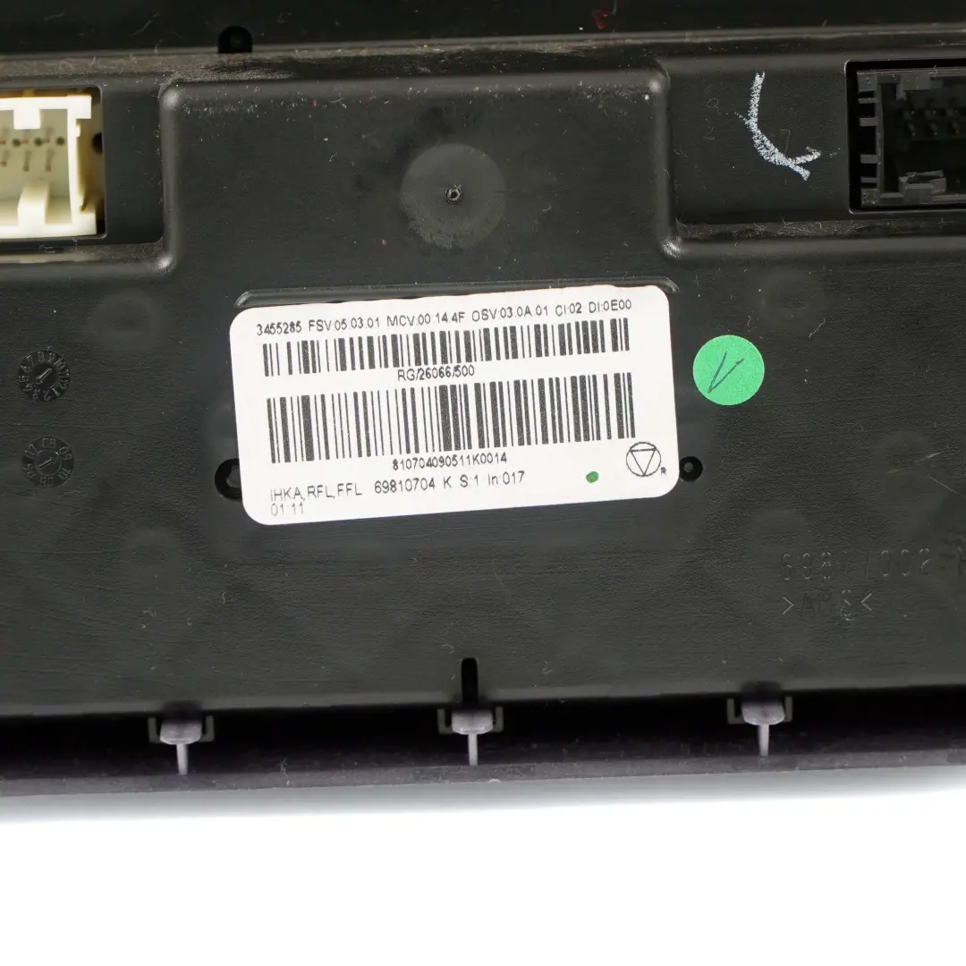 Mini Cooper 5 R55 R56 Aire Acondicionado Automatico Control Calentador 69817002 - SKU 3455300-5 - Número de pieza 3455300