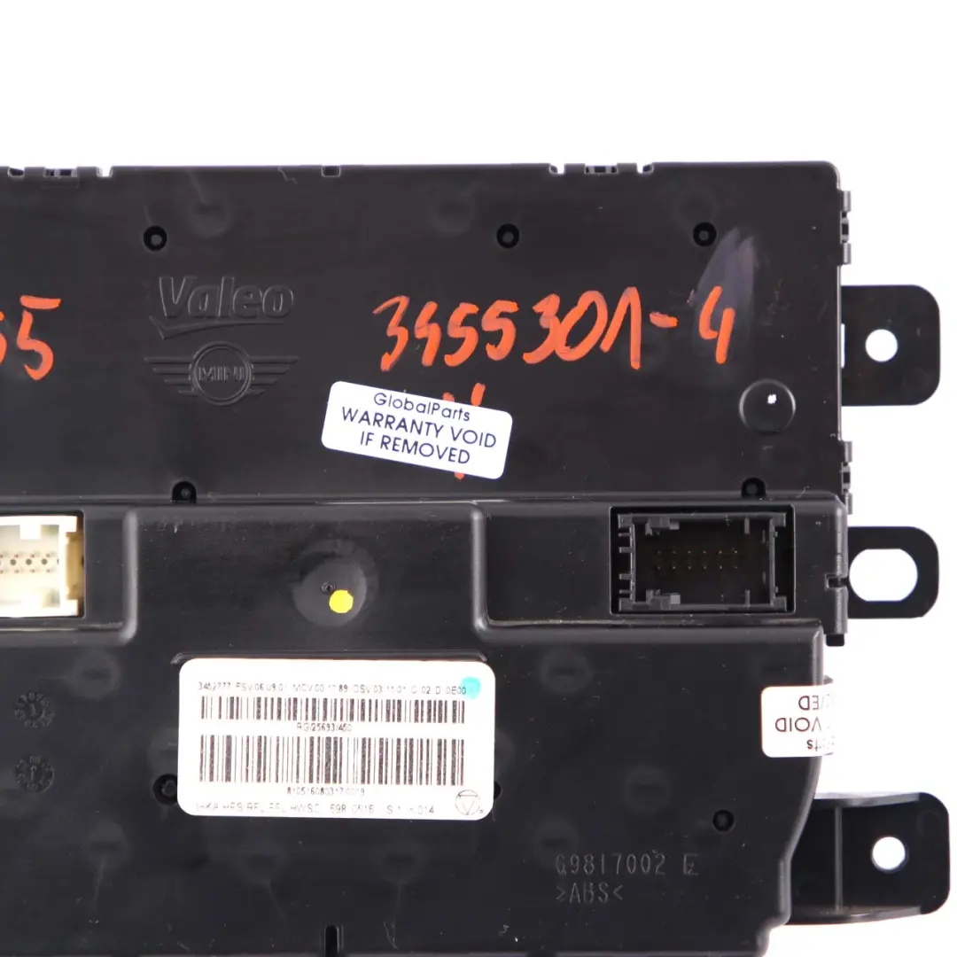 Mini Cooper R55 R56 4 Automatic Air Conditioning Control Unit Heated Seats - SKU 3455301-4 - Part number 3455301