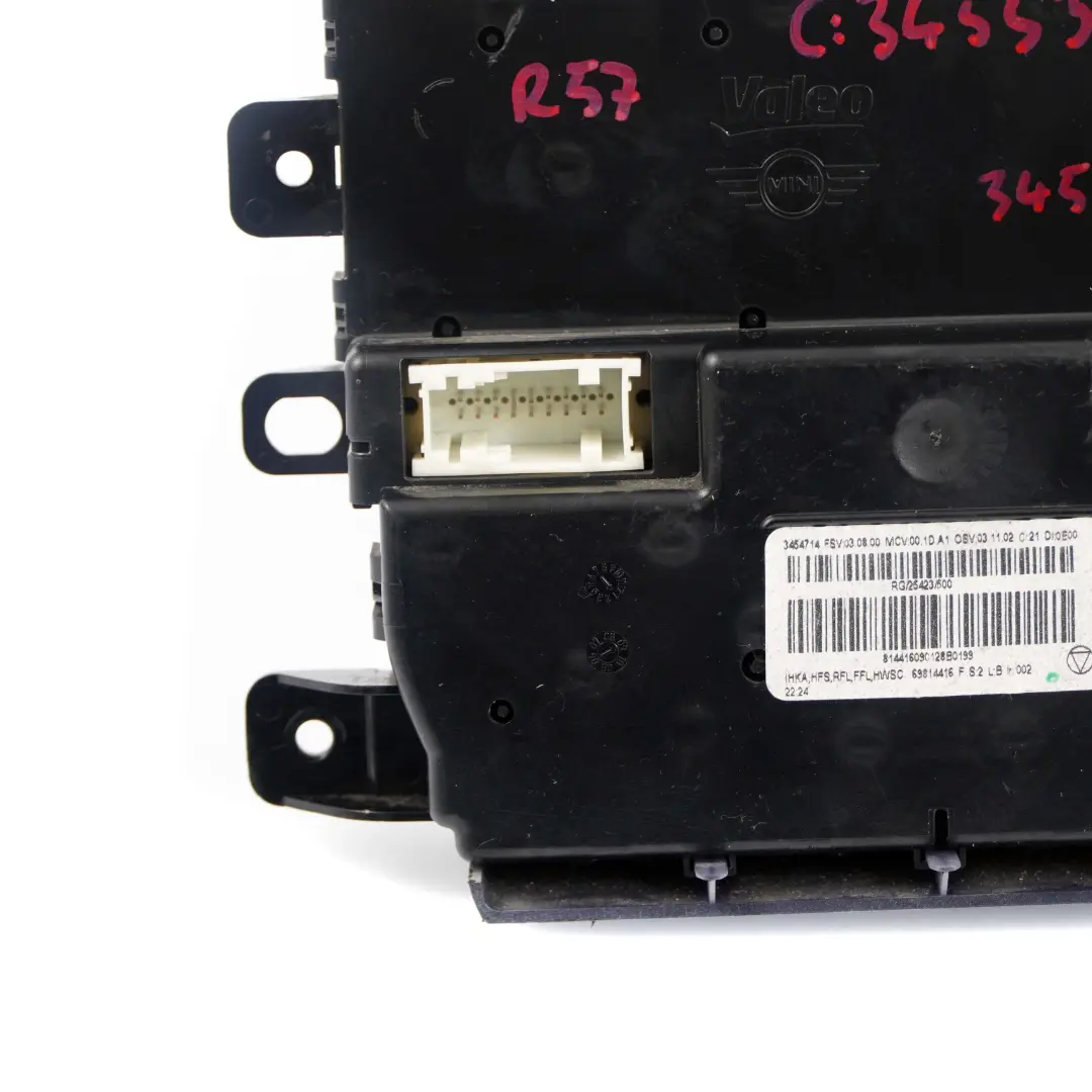 Sterownik panel klimatyzacji do Mini R57 Cabrio o numerze 3455302 Mini R57 Cabrio Sterownik panel klimatyzacji - SKU 3455302 - Numer Części 3455302