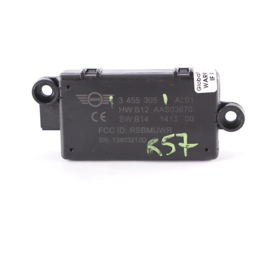 DWA Door Alarm System Module Control Unit Set to 2 x Mini R57 R58 R59 with Part number 3455305 2 x Mini R57 R58 R59 DWA Door Alarm System Module Control Unit Set - SKU 3455305-1 - Part number 3455305