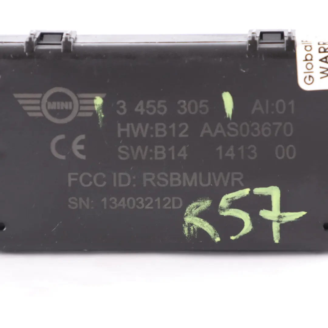 2 x Mini R57 R58 R59 DWA Tür alarm anlage Modul Steuergerät Satz - SKU 3455305-1 - Teilenummer 3455305