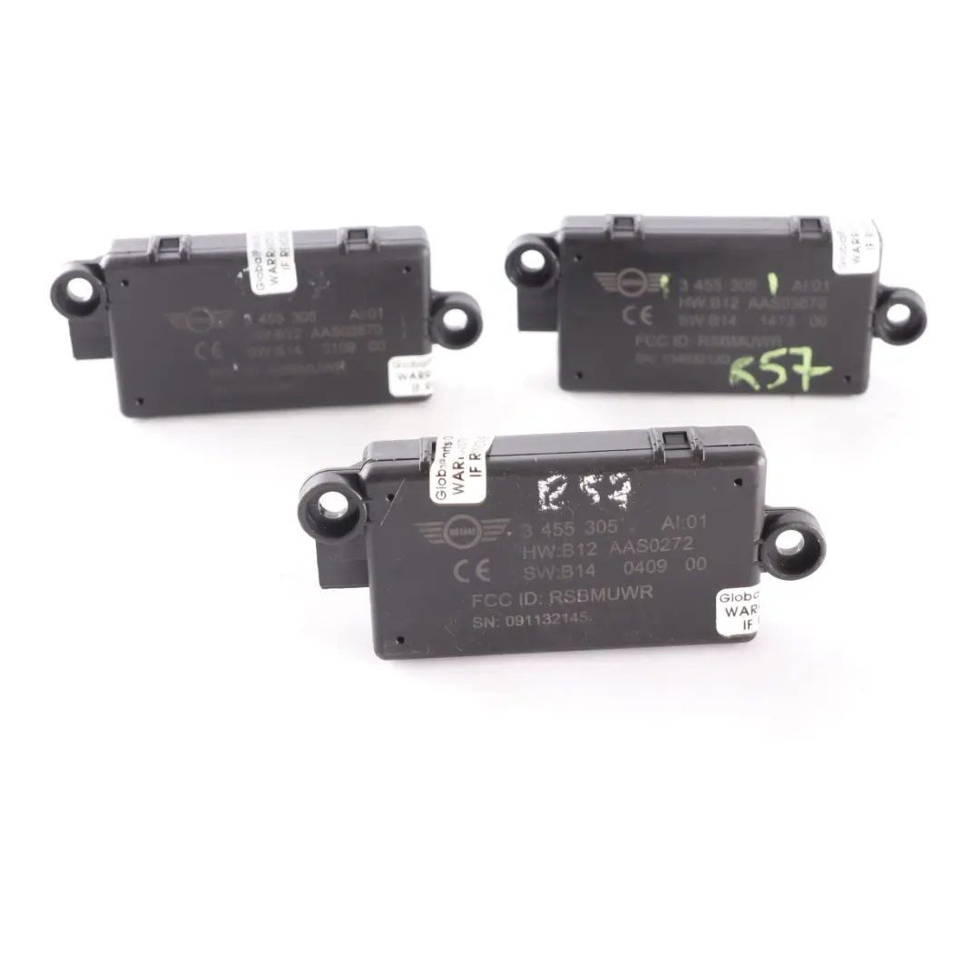 3 x Mini R57 R58 R59 DWA Tür alarm anlage Modul Steuergerät Satz - SKU 3455305-2 - Teilenummer 3455305