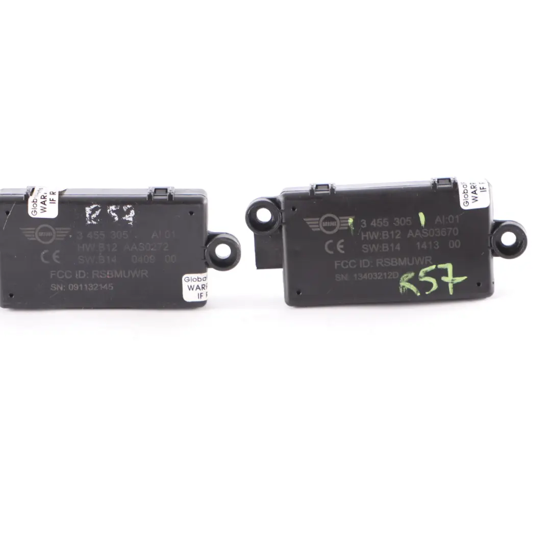 3 x Mini R57 R58 R59 DWA Tür alarm anlage Modul Steuergerät Satz - SKU 3455305-2 - Teilenummer 3455305
