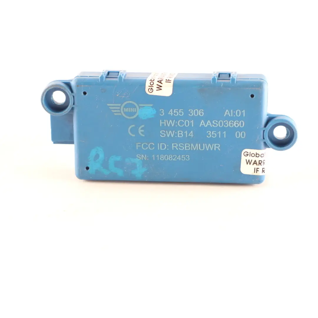 2 x Mini R57 Cabrio Convertible DWA Door Alarm System Control Module Set - SKU 3455306-1 - Part number 3455306