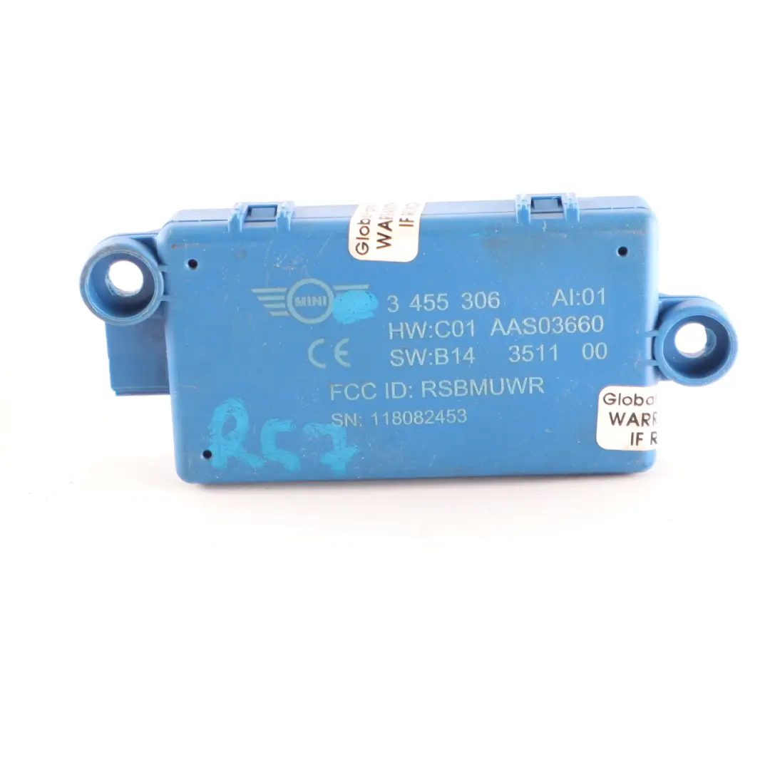 4 x Mini R57 Cabrio Convertible DWA Door Alarm System Control Module Set - SKU 3455306-2 - Part number 3455306