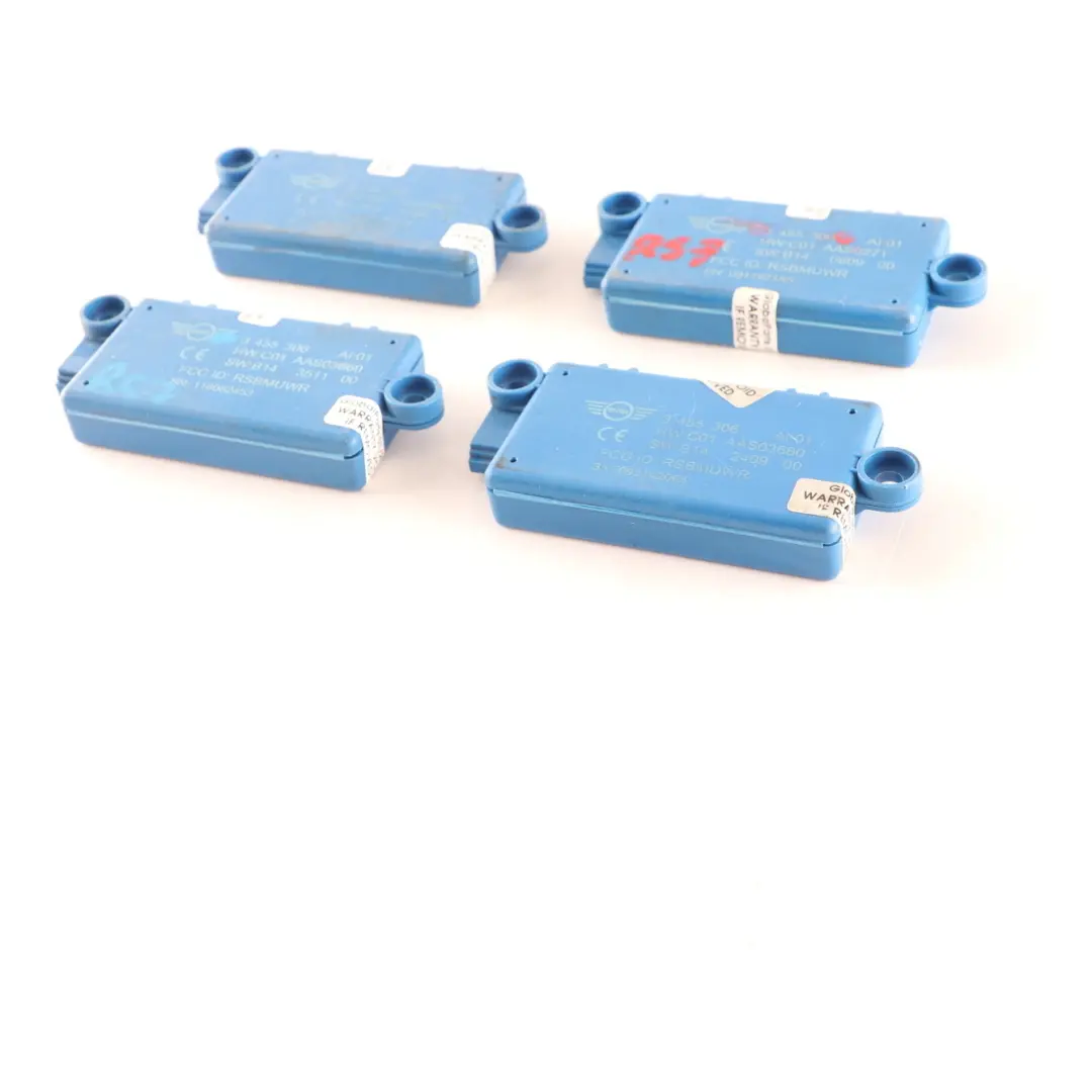 4 x Mini R57 Cabrio Convertible DWA Door Alarm System Control Module Set - SKU 3455306-2 - Part number 3455306