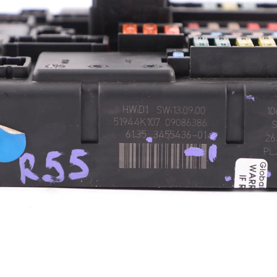 R55N LCI High PL SPEG H4 Fuse Distribution Box to Mini Cooper One R55 with Part number 3455436 Mini Cooper One R55 R55N LCI High PL SPEG H4 Fuse Distribution Box - SKU 3455436-1 - Part number 3455436