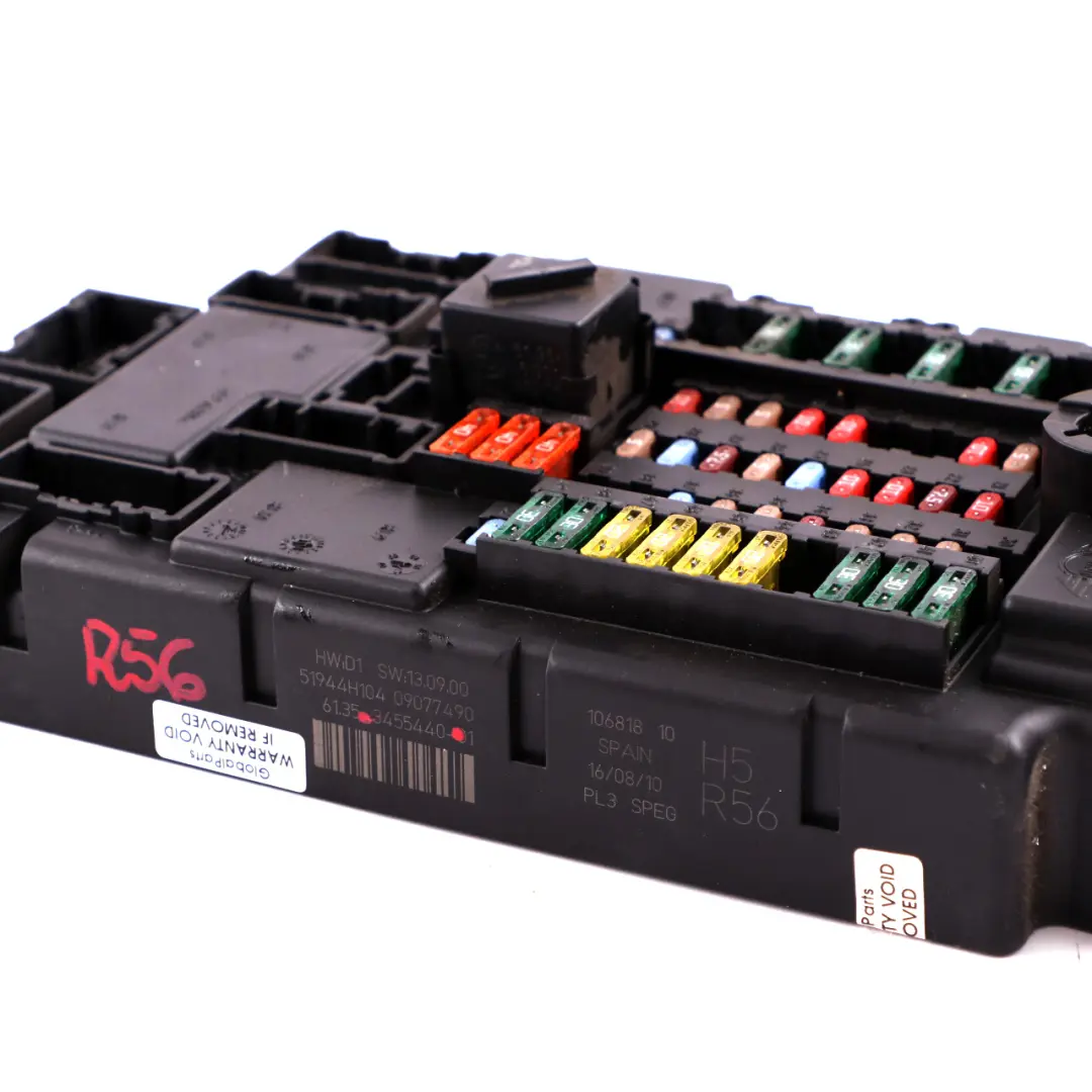 PL3 SPEG H5 Sicherungskasten Steuergerät Sicherungsbox für MINI Cooper R56 mit Teilenummer 3455440 MINI Cooper R56 PL3 SPEG H5 Sicherungskasten Steuergerät Sicherungsbox - SKU 3455440 - Teilenummer 3455440