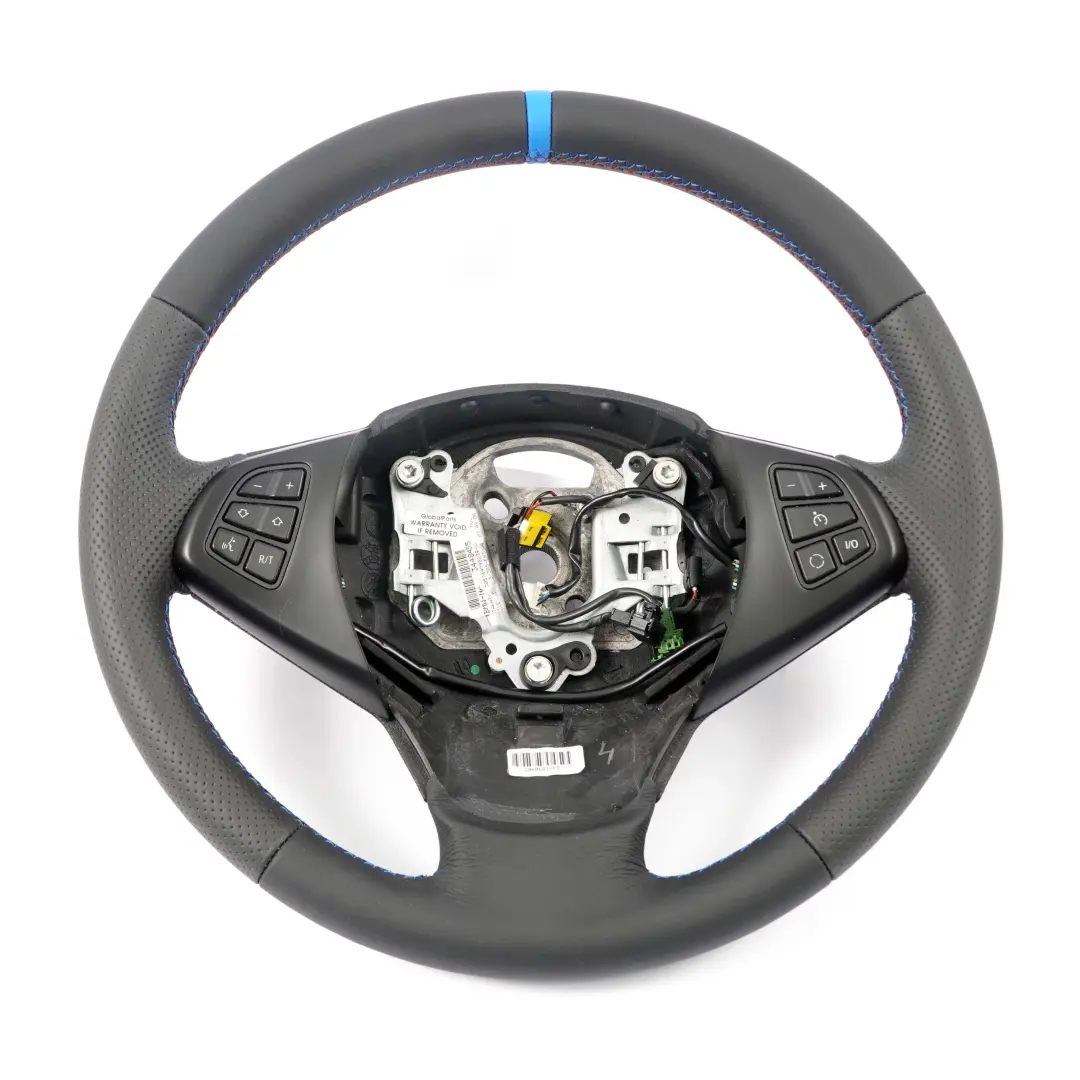 Steering Wheel BMW X3 Series E83 LCI NEW Black Leather M-tricoloured Threads to with Part number 3455481 Steering Wheel BMW X3 Series E83 LCI NEW Black Leather M-tricoloured Threads - SKU 3455481-3 - Part number 3455481