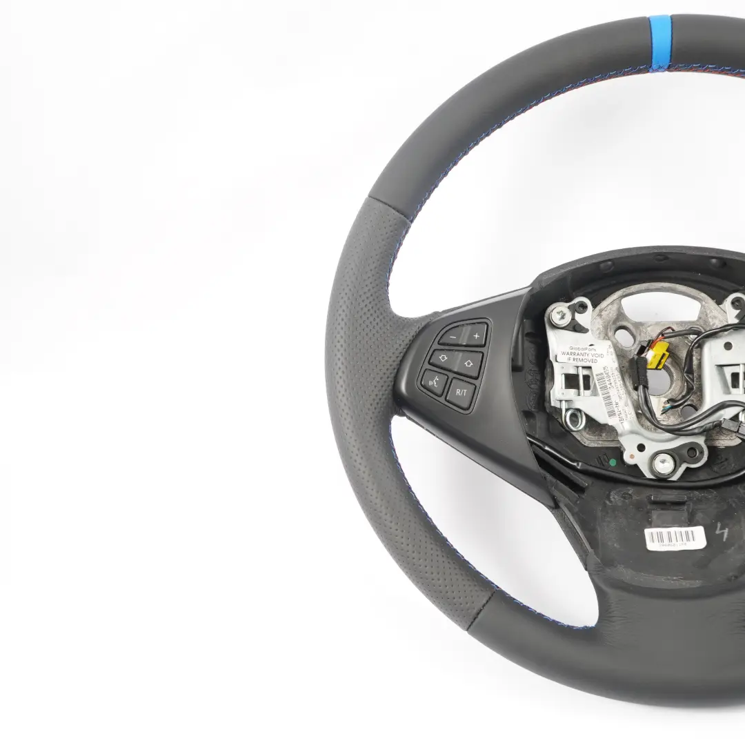 Steering Wheel BMW X3 Series E83 LCI NEW Black Leather M-tricoloured Threads to with Part number 3455481 Steering Wheel BMW X3 Series E83 LCI NEW Black Leather M-tricoloured Threads - SKU 3455481-3 - Part number 3455481