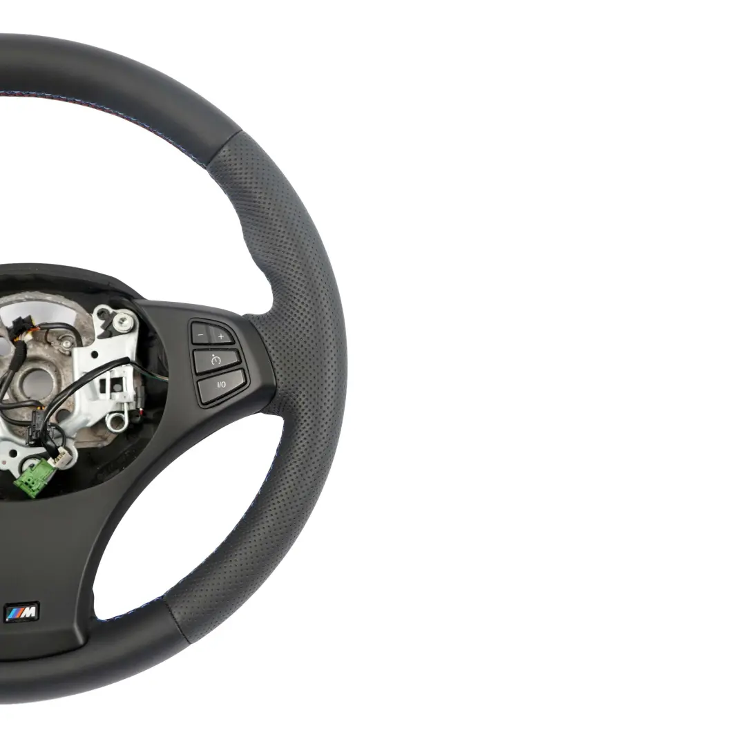 BMW X3 E83 LCI NEW Black Leather M Sport Steering Wheel M-tricolored threads - SKU 3455483-1 - Part number 3455483