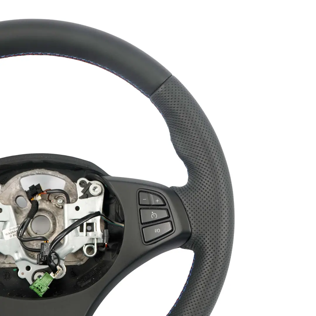 Leather M Sport Steering Wheel M-tricolored threads to BMW X3 E83 LCI NEW Black with Part number 3455483 BMW X3 E83 LCI NEW Black Leather M Sport Steering Wheel M-tricolored threads - SKU 3455483-1 - Part number 3455483