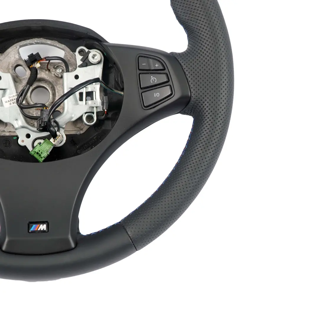 Leather M Sport Steering Wheel M-tricolored threads to BMW X3 E83 LCI NEW Black with Part number 3455483 BMW X3 E83 LCI NEW Black Leather M Sport Steering Wheel M-tricolored threads - SKU 3455483-1 - Part number 3455483