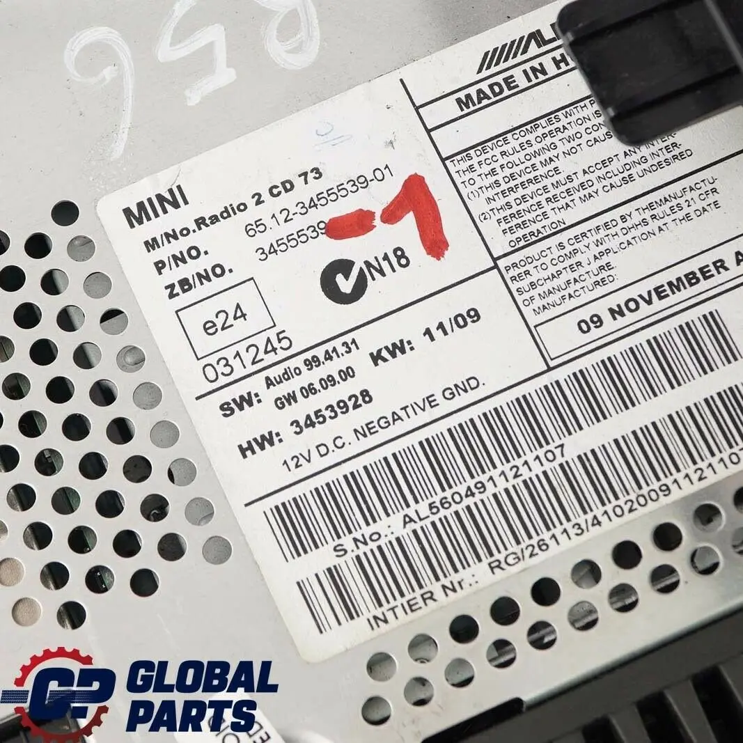 Radio Boost CD für Mini Cooper One Clubman Cabrio 1 R55 R56 R57 LCI mit Teilenummer 3455539 Mini Cooper One Clubman Cabrio 1 R55 R56 R57 LCI Radio Boost CD - SKU 3455539-1 - Teilenummer 3455539