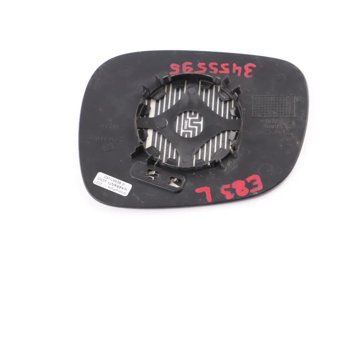 Wing Mirror Glass Door Left N/S Wide Angle Heated to BMW X3 E83 LCI with Part number 3455595 BMW X3 E83 LCI Wing Mirror Glass Door Left N/S Wide Angle Heated - SKU 3455595 - Part number 3455595