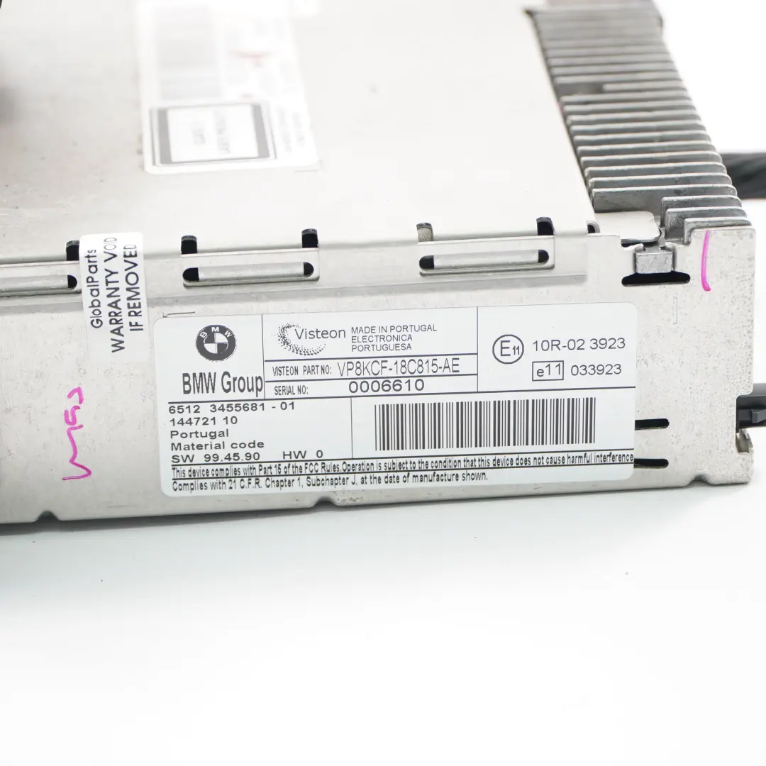 Radio Player Mini Cooper One R55 R56 Wave CD Player Head Unit to with Part number 3455681 Radio Player Mini Cooper One R55 R56 Wave CD Player Head Unit - SKU 3455681-1 - Part number 3455681