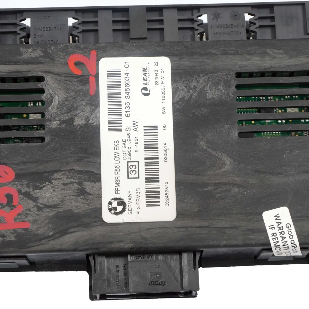  Fußraumleuchte Modul Mini R56 LOW EKS ECU PL3 FRM3R Lear 6135 - SKU 3456034-2 - Teilenummer 3456034