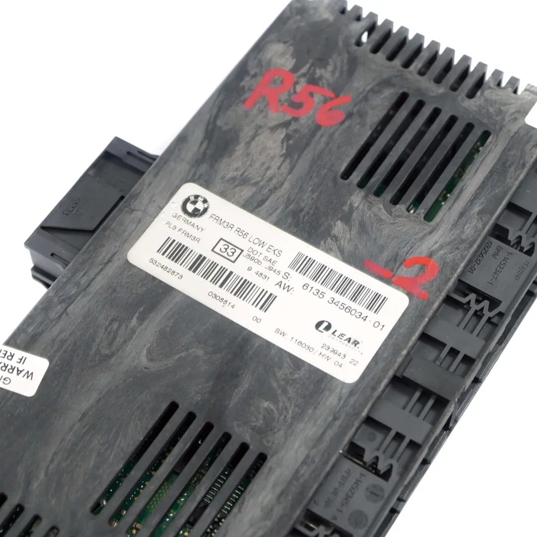 Footwell Module Mini R56 Cooper Light LOW EKS ECU PL3 FRM3R Lear to with Part number 3456034 Footwell Module Mini R56 Cooper Light LOW EKS ECU PL3 FRM3R Lear - SKU 3456034-2 - Part number 3456034