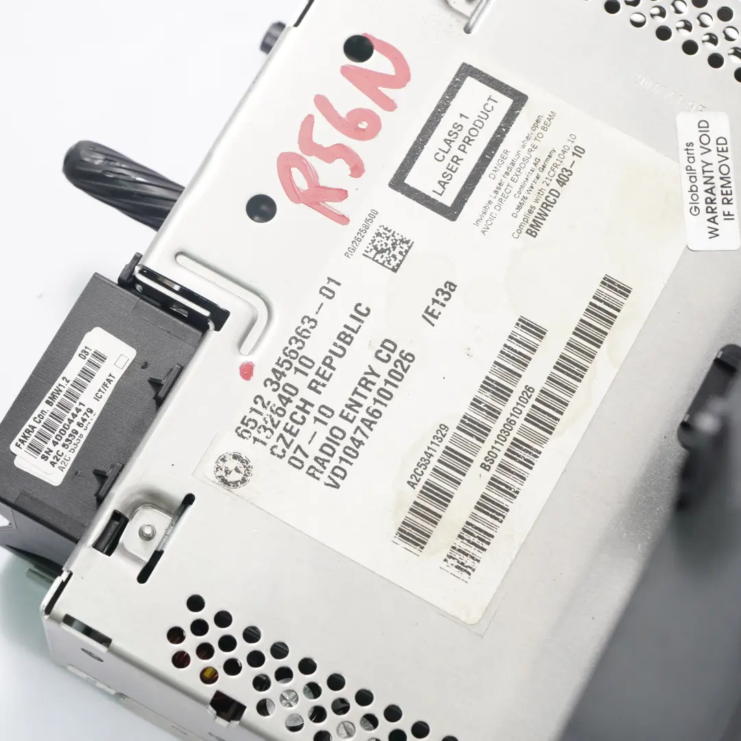 Radio MINI CD Player Head Unit Controller para Mini R56 LCI R60 con número de pieza 3456363 Mini R56 LCI R60 Radio MINI CD Player Head Unit Controller - SKU 3456363 - Número de pieza 3456363