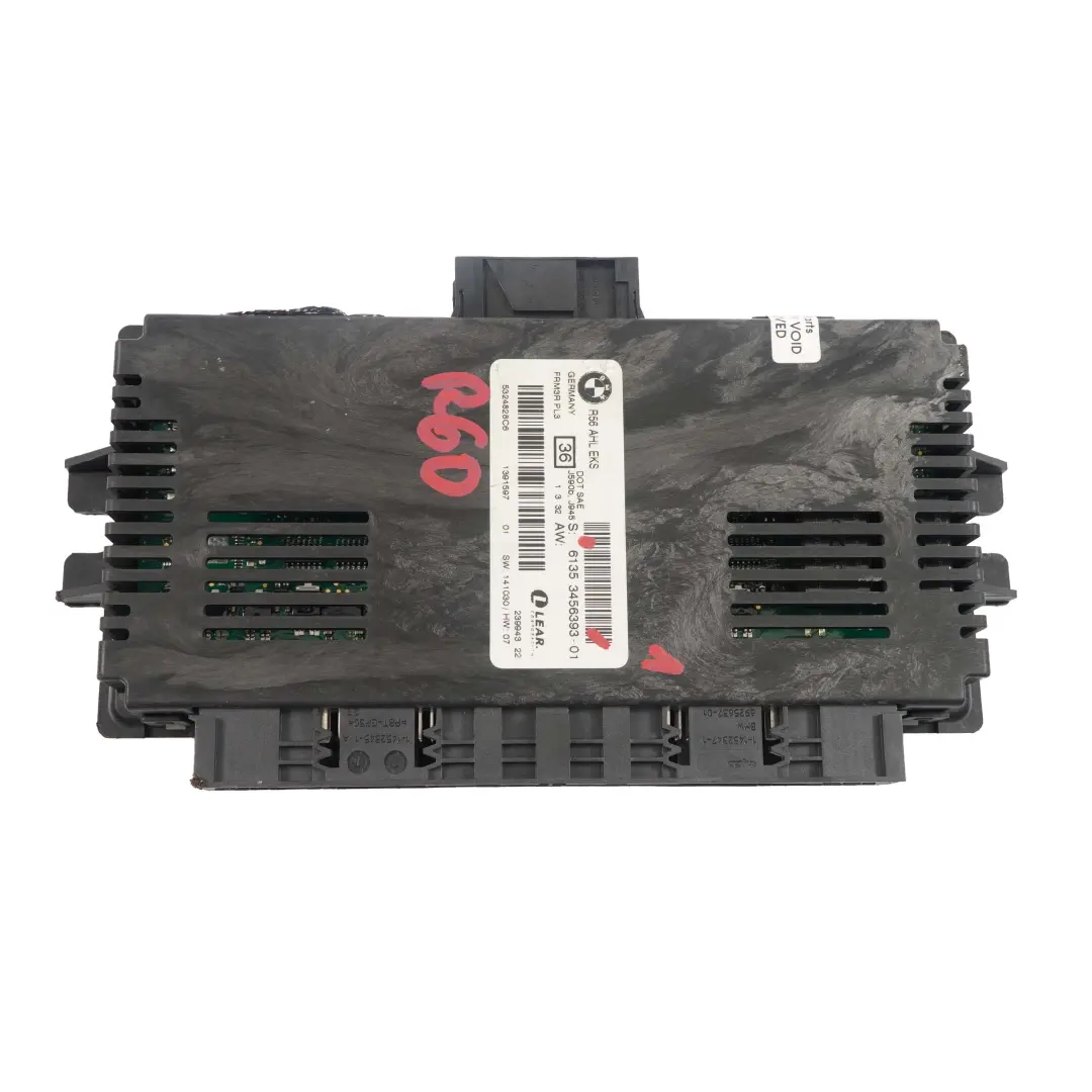 Mini Cooper R60 ECU Lumière Module de Contrôle AHL EKS PL3 FRM3R Lear 3450979 - SKU 3456393-1 - Numéro de pièce 3456393