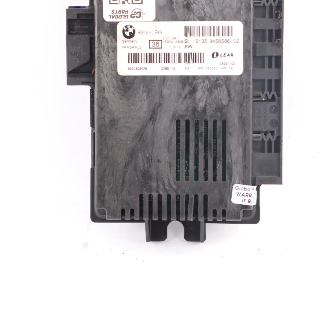 Footwell Light Module PL3 FRM3R Lear Control Unit ECU to Mini R57 with Part number 3456586 Mini R57 Footwell Light Module PL3 FRM3R Lear Control Unit ECU - SKU 3456586-1 - Part number 3456586