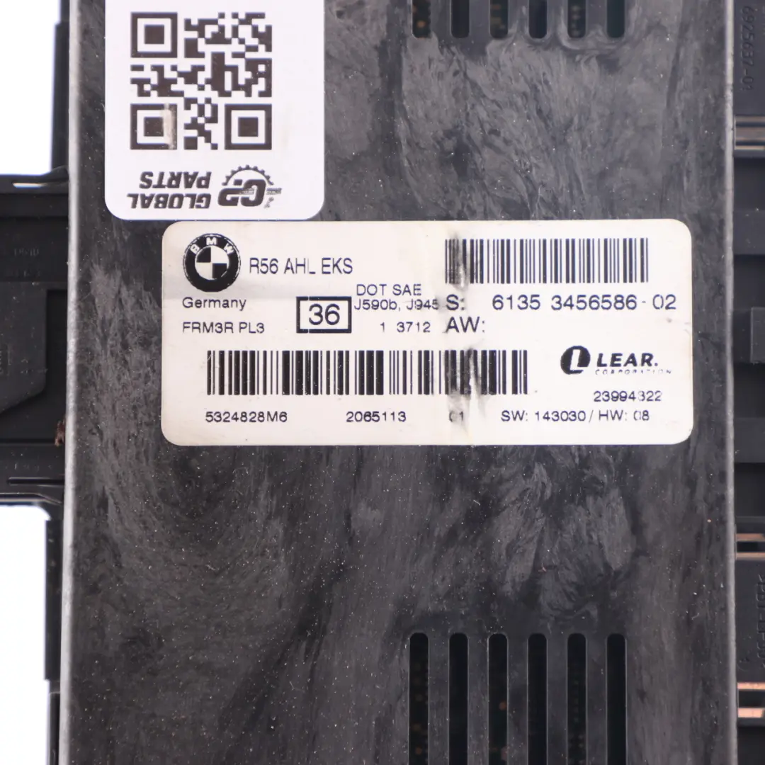 Footwell Light Module PL3 FRM3R Lear Control Unit ECU to Mini R57 with Part number 3456586 Mini R57 Footwell Light Module PL3 FRM3R Lear Control Unit ECU - SKU 3456586-1 - Part number 3456586