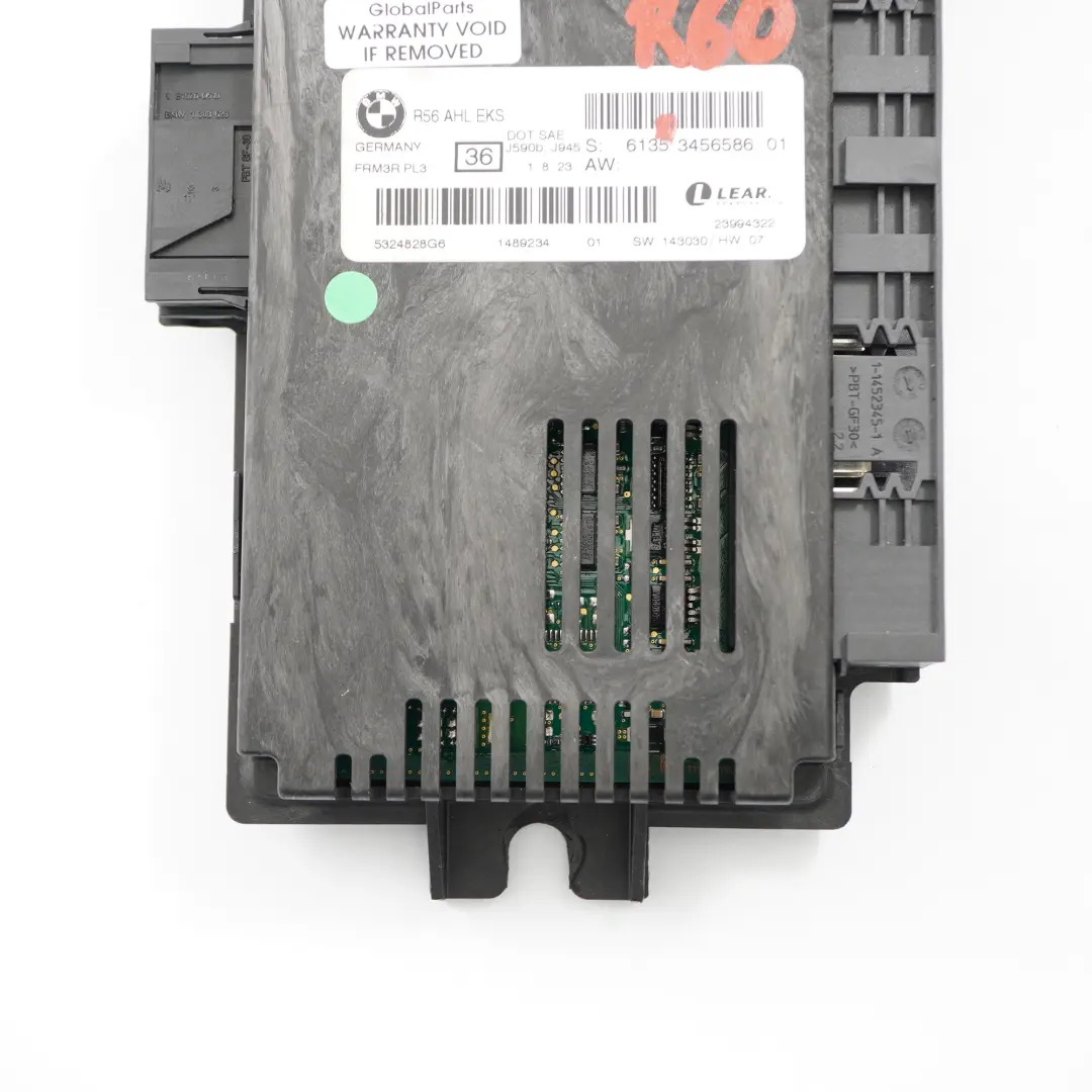 Módulo de Luz Módulo Footwell PL3 FRM3R Lear ECU para Mini Countryman R60 con número de pieza 3456586 Mini Countryman R60 Módulo de Luz Módulo Footwell PL3 FRM3R Lear ECU - SKU 3456586 - Número de pieza 3456586