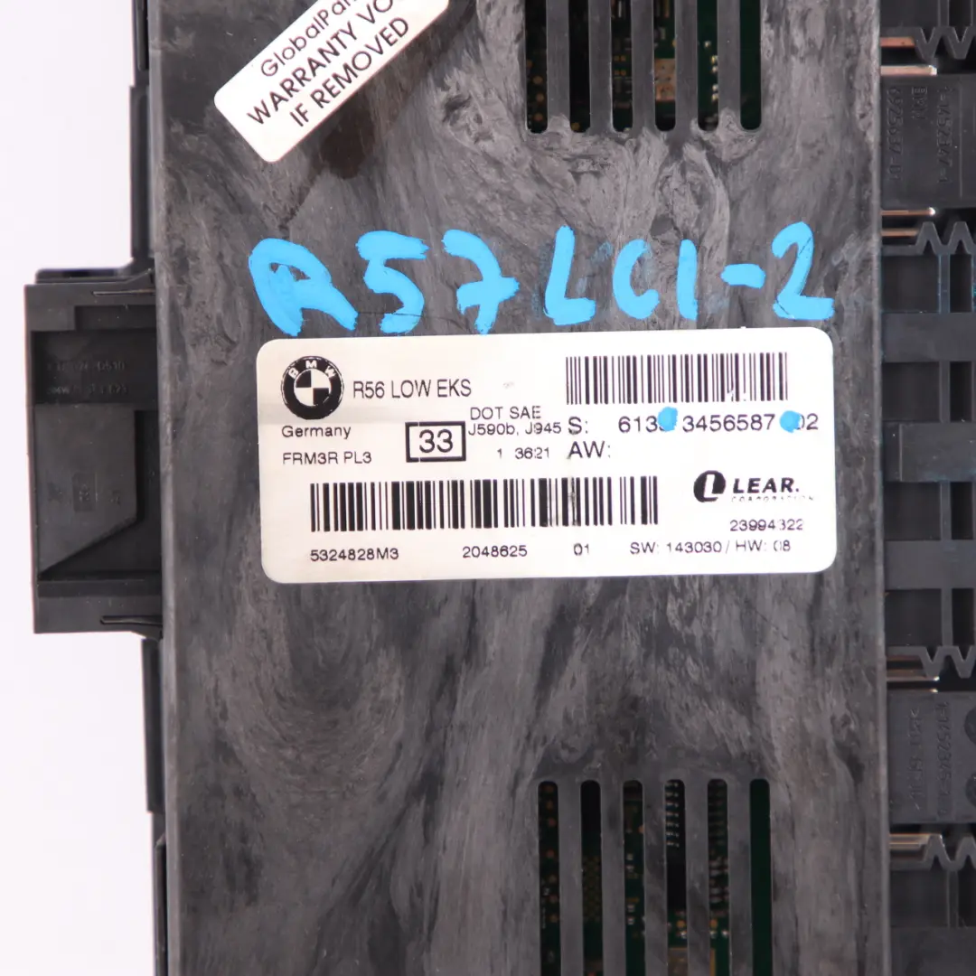  Light Module Mini R57 LCI Cooper One Footwell Low EKS ECU PL3 FRM3R - SKU 3456587-2 - Part number 3456587