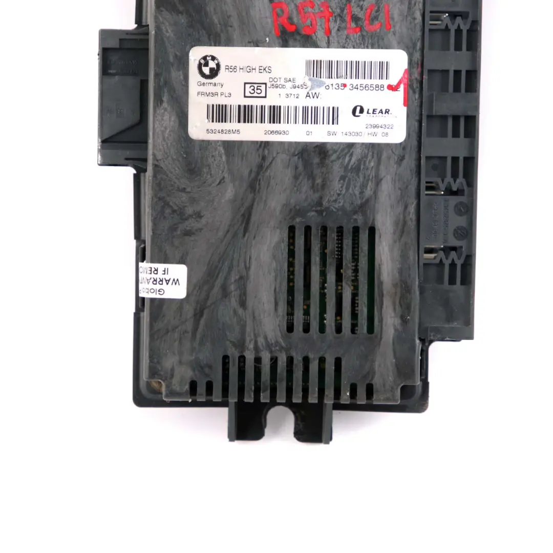 Footwell Light Module Unit High EKS ECU PL3 FRM3R Lear to Mini R57 LCI with Part number 3456588 Mini R57 LCI Footwell Light Module Unit High EKS ECU PL3 FRM3R Lear - SKU 3456588-1 - Part number 3456588