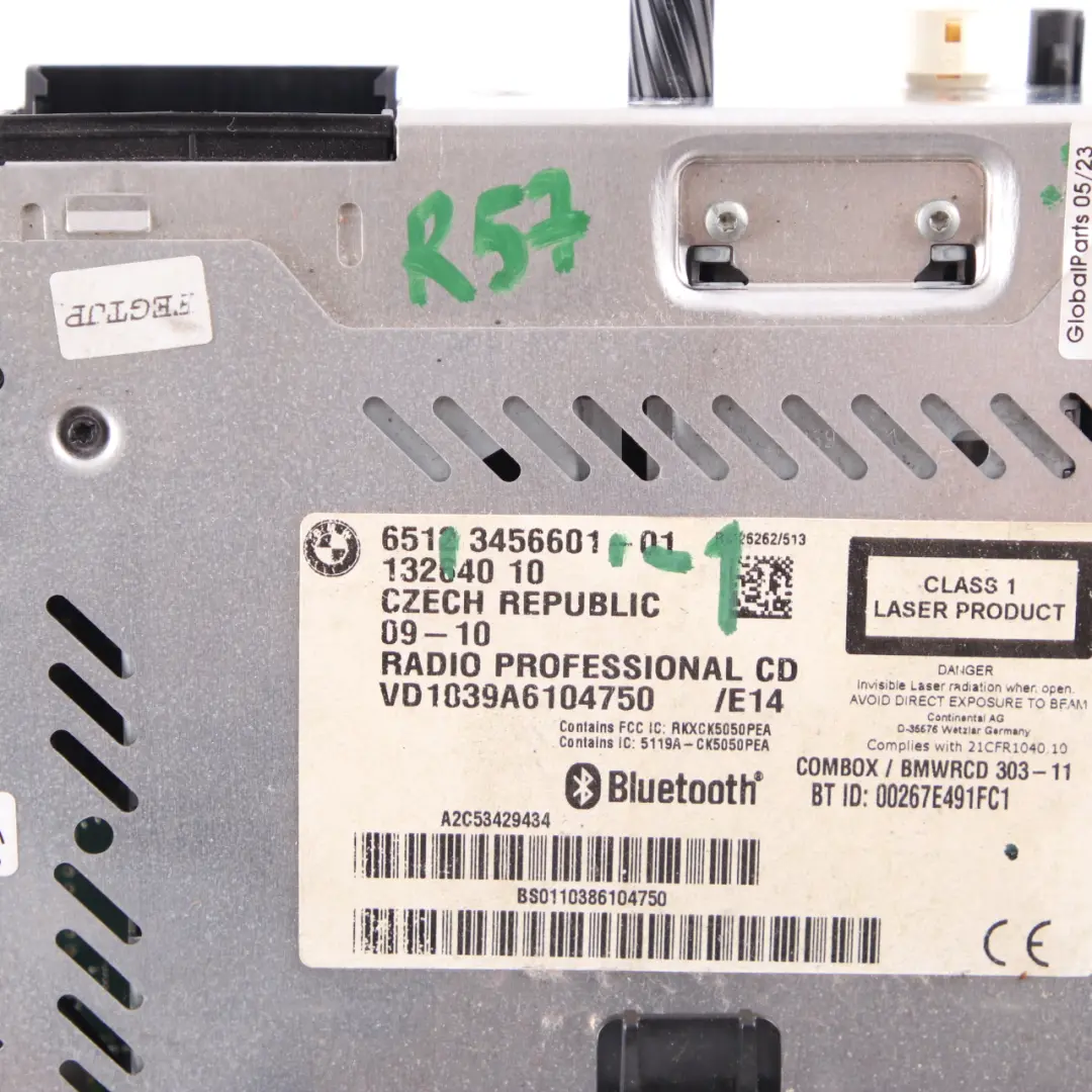 Mini Cooper One R55 R56 R57 LCI R60 Radio Boost CD Player Unit Head 3456601 - SKU 3456601-1 - Part number 3456872