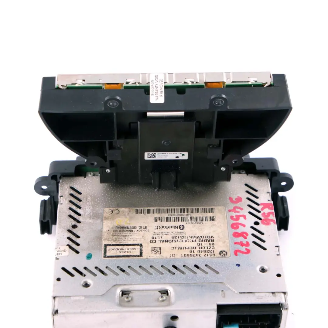 Mini Cooper 1 R55 R56 R57 LCI R60 Radio Boost CD Player Unit Head - SKU 3456872-1 - Part number 3456872