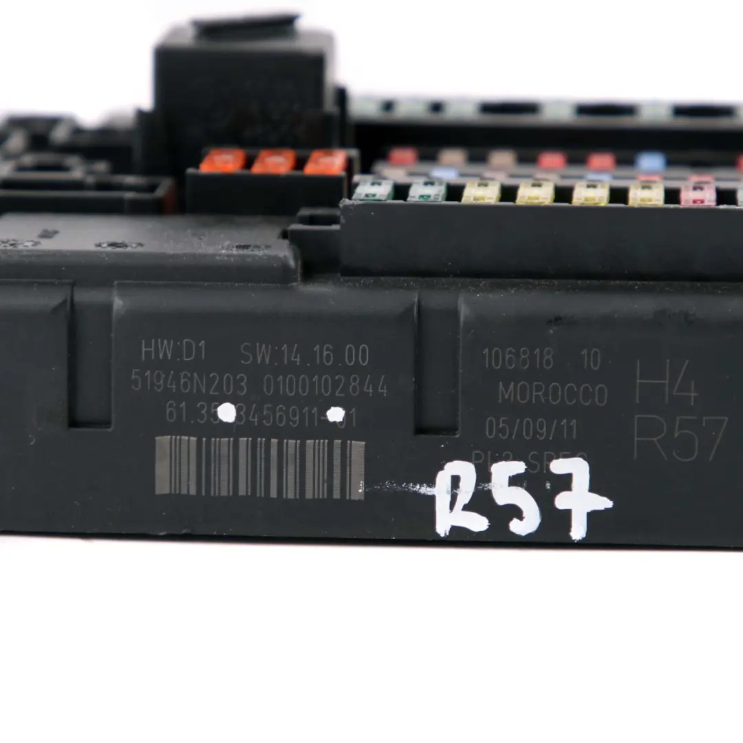 PL3 SPEG H4 Caja de distribución de fusibles para Mini Cooper R57 con número de pieza 3456911 Mini Cooper R57 PL3 SPEG H4 Caja de distribución de fusibles - SKU 3456911 - Número de pieza 3456911