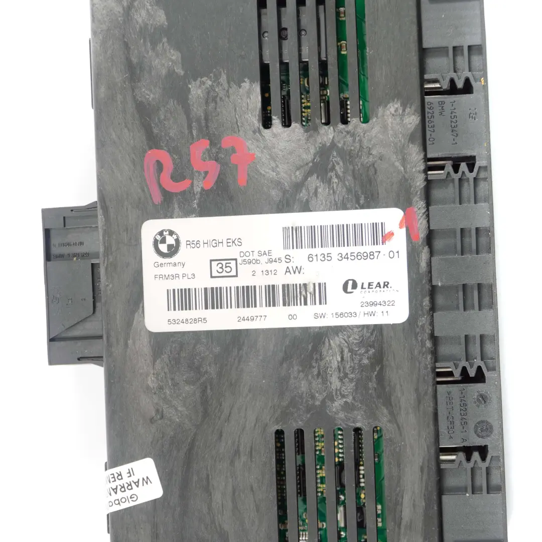 Modulo De Luz De Pie Alta EKS ECU PL3 FRM3R para Mini Cooper One R57 con número de pieza 3456987 Mini Cooper One R57 Modulo De Luz De Pie Alta EKS ECU PL3 FRM3R - SKU 3456987-1 - Número de pieza 3456987