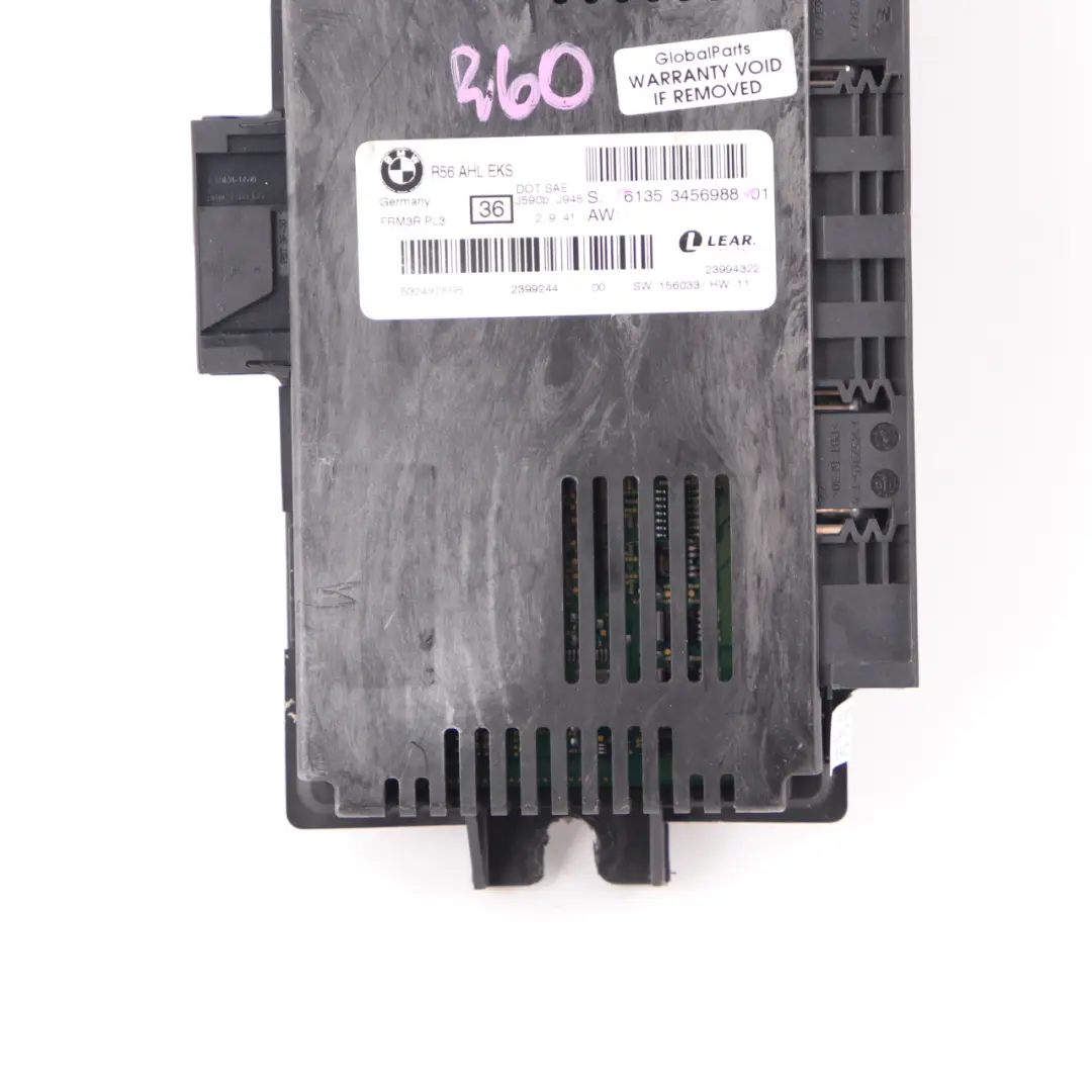 Mini Cooper One R60 Footwell Light Module AHL EKS ECU LEAR PL3 FRM3R - SKU 3456988 - Part number 3456988