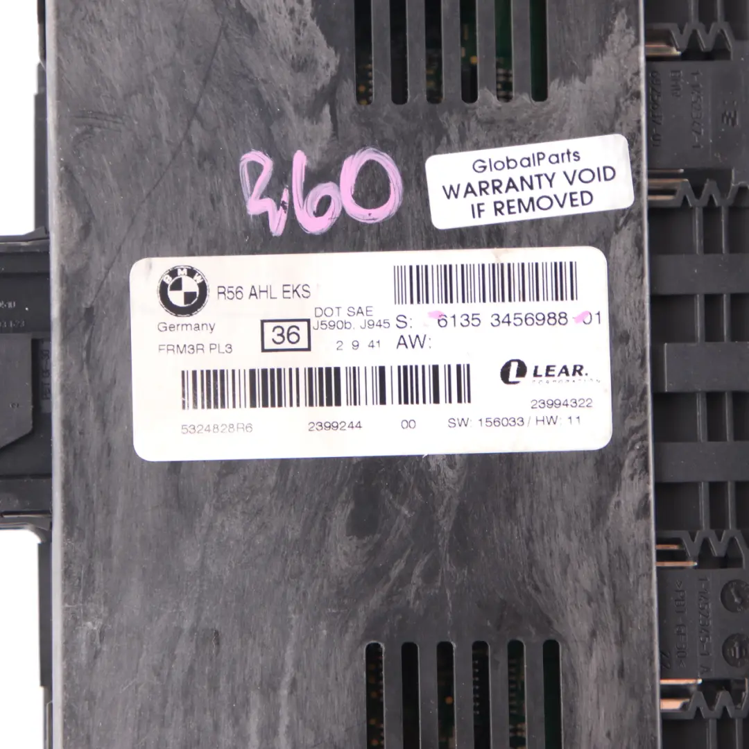 Moduł Świateł ECU LEAR PL3 FRM3R do Mini R60 o numerze 3456988 Mini R60 Moduł Świateł ECU LEAR PL3 FRM3R - SKU 3456988 - Numer Części 3456988