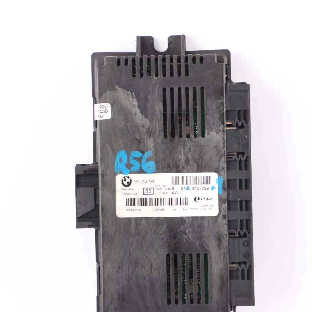 Footwell Light Module Control Unit Low EKS ECU PL3 FRM3R to Mini R56 with Part number 3457029 Mini R56 Footwell Light Module Control Unit Low EKS ECU PL3 FRM3R - SKU 3457029-1 - Part number 3457029