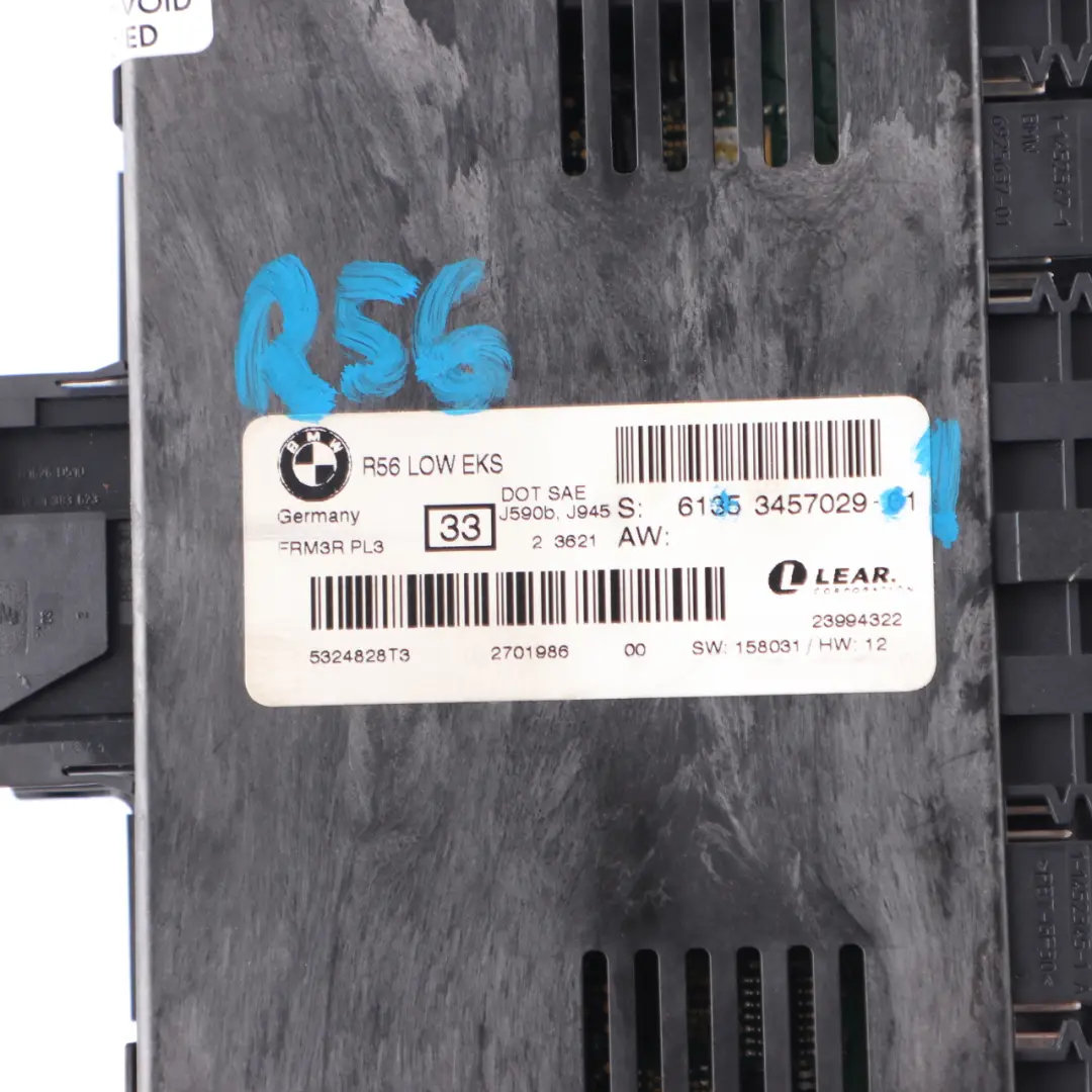 Footwell Light Module Control Unit Low EKS ECU PL3 FRM3R to Mini R56 with Part number 3457029 Mini R56 Footwell Light Module Control Unit Low EKS ECU PL3 FRM3R - SKU 3457029-1 - Part number 3457029