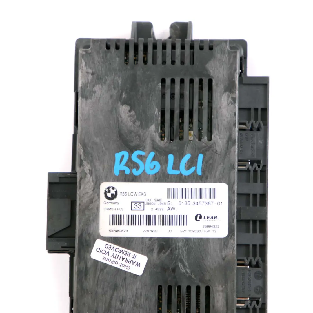 Footwell Light Module ECU LOW EKS Lear PL3 FRM3R to Mini Cooper R56 LCI with Part number 3457387 Mini Cooper R56 LCI Footwell Light Module ECU LOW EKS Lear PL3 FRM3R - SKU 3457387 - Part number 3457387
