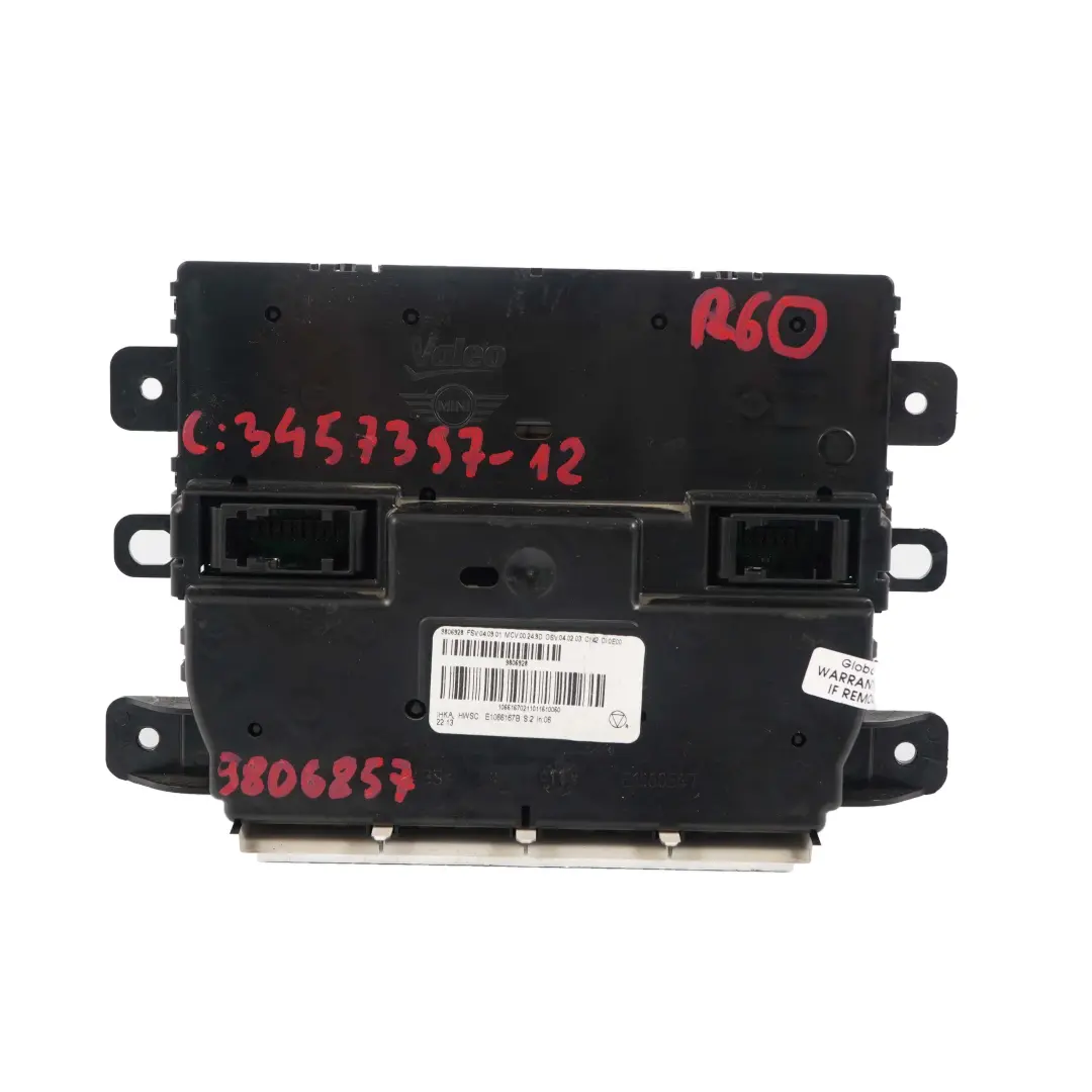 Automatische Klima Anlage A/C Control Switch Panel für Mini Cooper R60 mit Teilenummer 3457397 Mini Cooper R60 Automatische Klima Anlage A/C Control Switch Panel - SKU 3457397-12 - Teilenummer 3457397