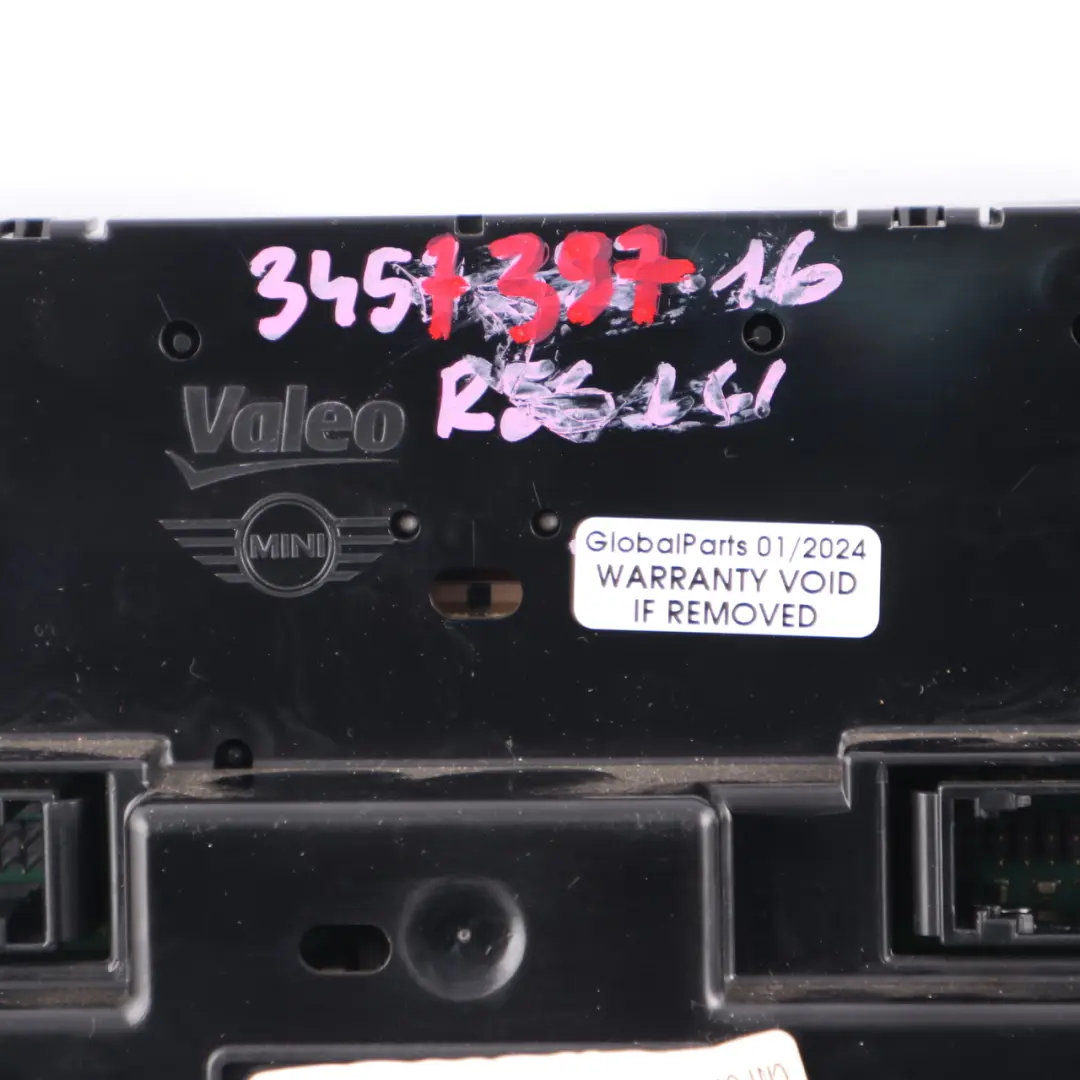 Con Climate Control Switch Panel 3456232 to Mini Cooper R57 LCI Automatic Air with Part number 3457397 Mini Cooper R57 LCI Automatic Air Con Climate Control Switch Panel 3456232 - SKU 3457397-16 - Part number 3457397