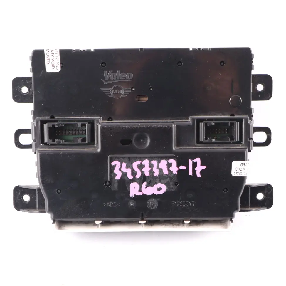 Mini R60 R59 R58 Panneau de contrôle de la climatisation automatique - SKU 3457397-17 - Numéro de pièce 3457397