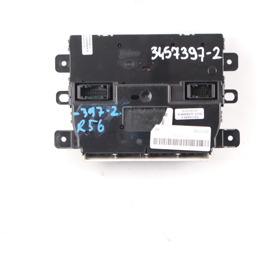 Switch Panel Mini R55 R56 LCI Automatic Air Conditioning Control to with Part number 3457397 Switch Panel Mini R55 R56 LCI Automatic Air Conditioning Control - SKU 3457397-2 - Part number 3457397
