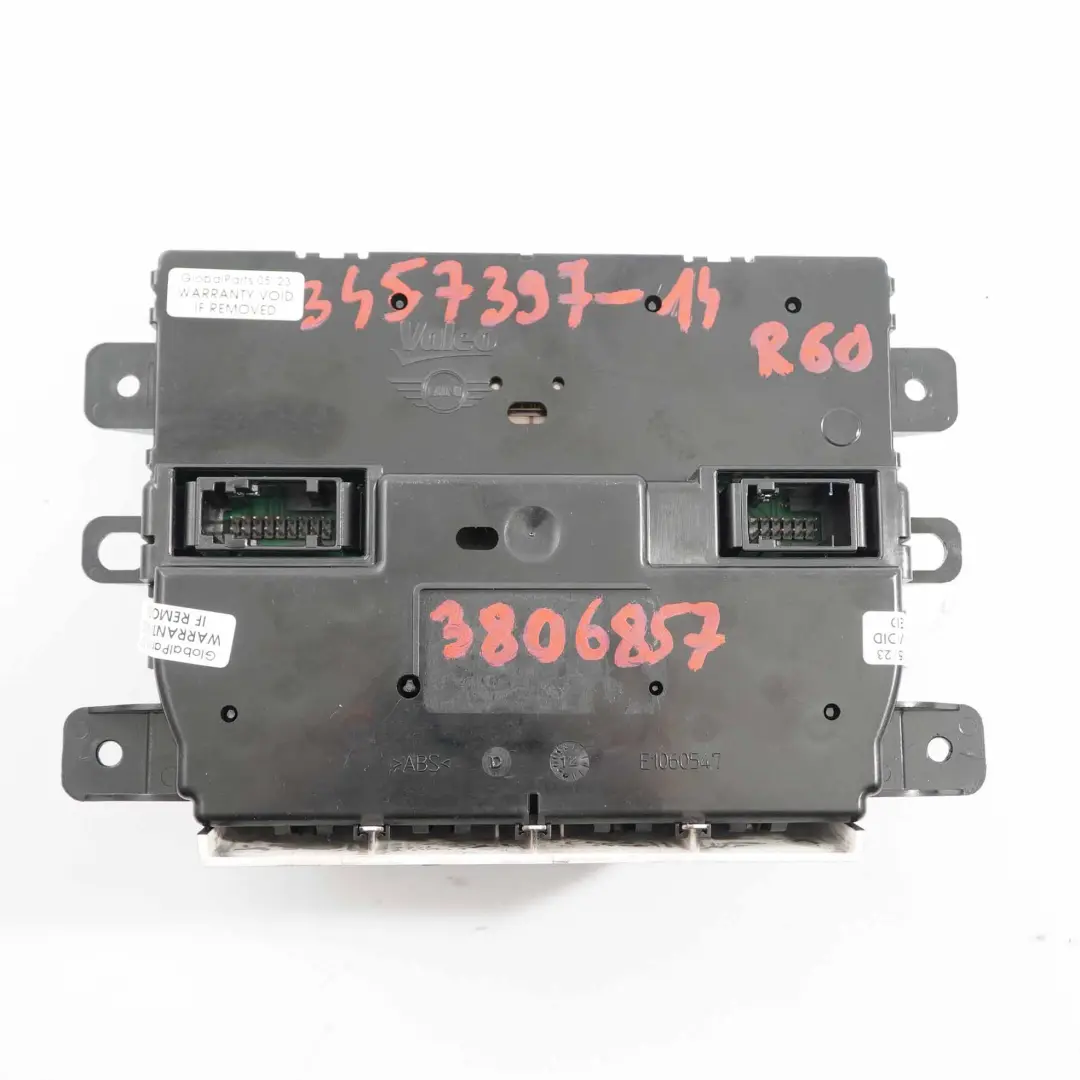 Pannello Controllo Dell'Aria Condizionata Automatica per Mini Cooper R60 Countryman con numero di parte 3457397 Mini Cooper R60 Countryman Pannello Controllo Dell'Aria Condizionata Automatica - SKU 3457397-4 - Numero di parte 3457397