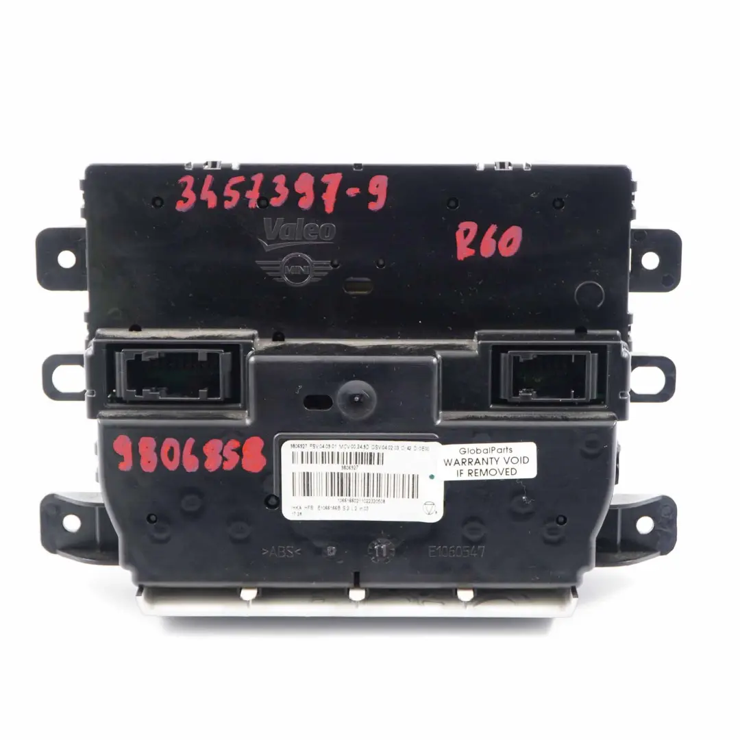 Interruptor De Control Automático Aire Acondicionado para Mini Countryman R60 con número de pieza 3457397 Mini Countryman R60 Interruptor De Control Automático Aire Acondicionado - SKU 3457397-9 - Número de pieza 3457397