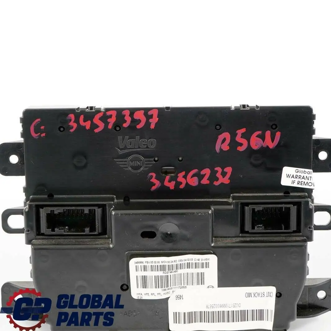 Mini Cooper R55 R56 LCI Interrupteur contrôle climatisation automatique 3456232 - SKU 3457397 - Numéro de pièce 3457397