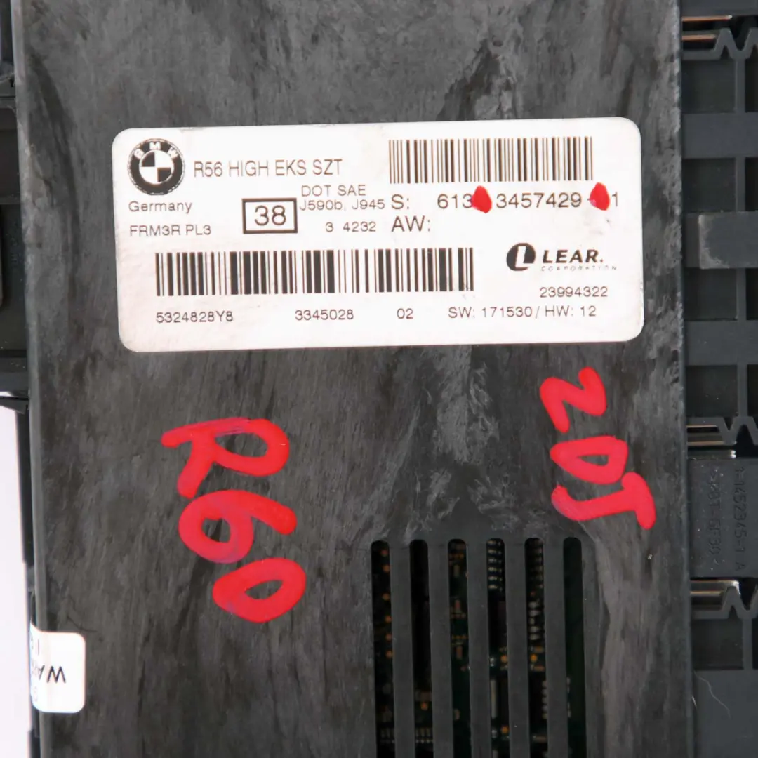 Módulo de Luz de Pie Alta EKS SZT ECU FRM3R PL3 Lear para Mini Cooper R60 con número de pieza 3457429 Mini Cooper R60 Módulo de Luz de Pie Alta EKS SZT ECU FRM3R PL3 Lear - SKU 3457429 - Número de pieza 3457429