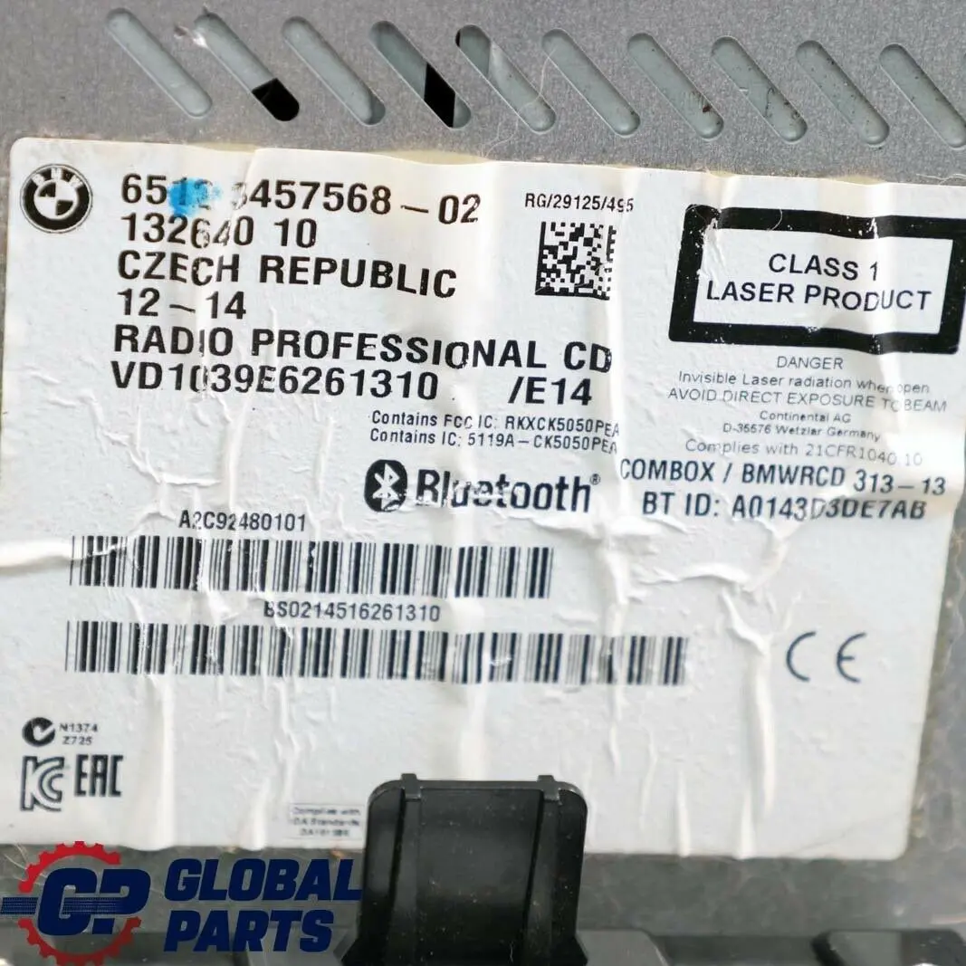 Mini Cooper R55 R56 R57 LCI R60 R61 Radio Boost CD Player Unit Head - SKU 3457568 - Part number 3457568