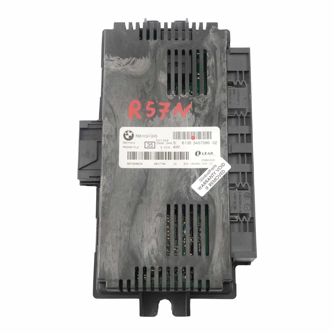  Light Module Mini R57 LCI Cooper ECU Footwell FRM3R PL3 High EKS Lear - SKU 3457586 - Part number 3457586